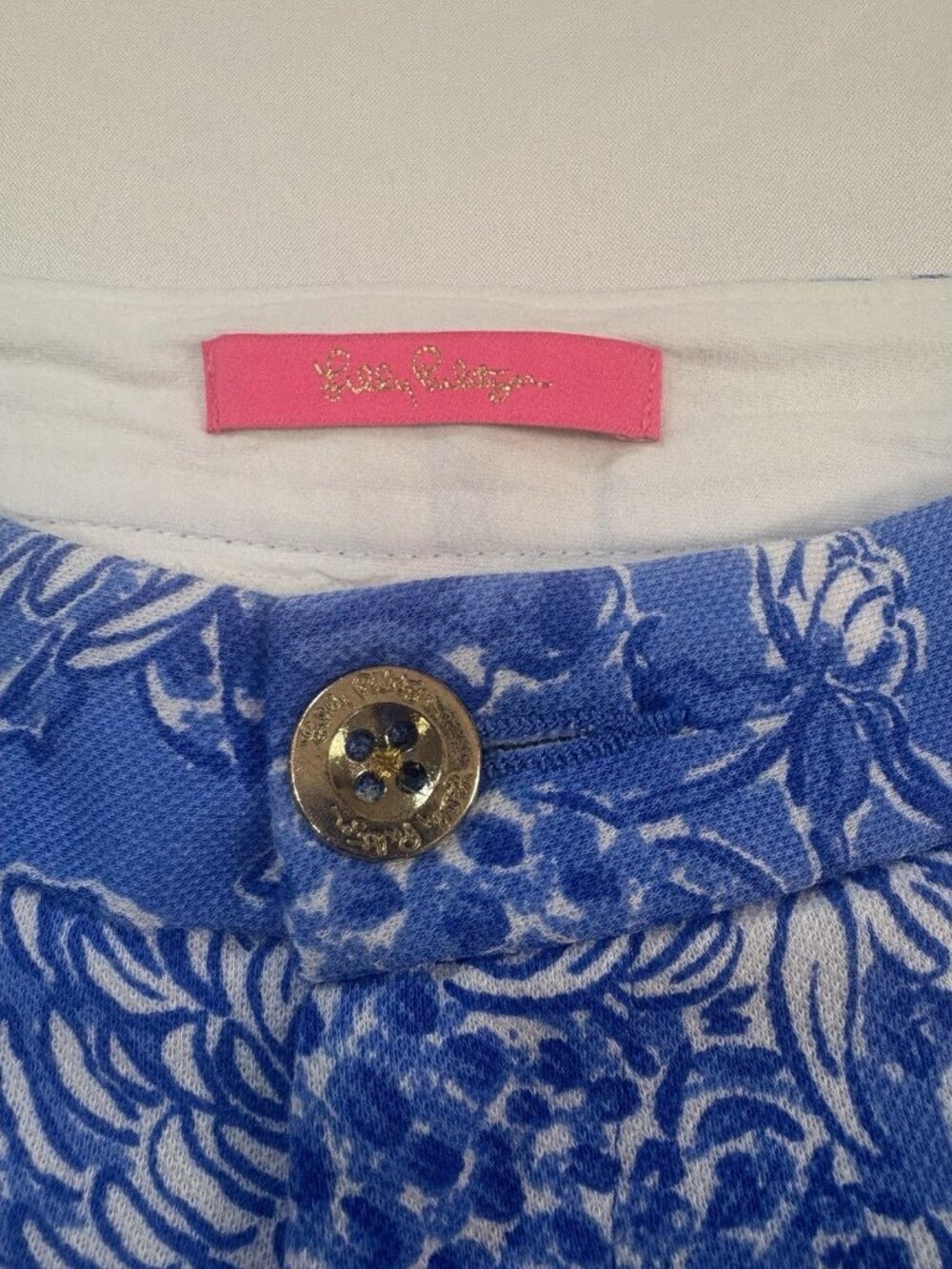 Lilly Pulitzer Buttercup Knit Short Boca Blue Croc And Lock It Size 00 - Picture 5 of 7